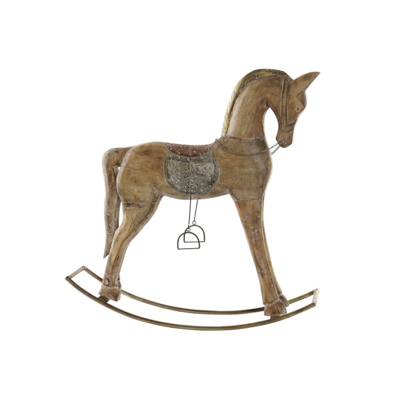 Cheval à bascule DKD Home Decor Métal Colonial Bois de manguier (61,5 x 13,5 x 62 cm) - Acheter à 102,74 € seulement chez Collec