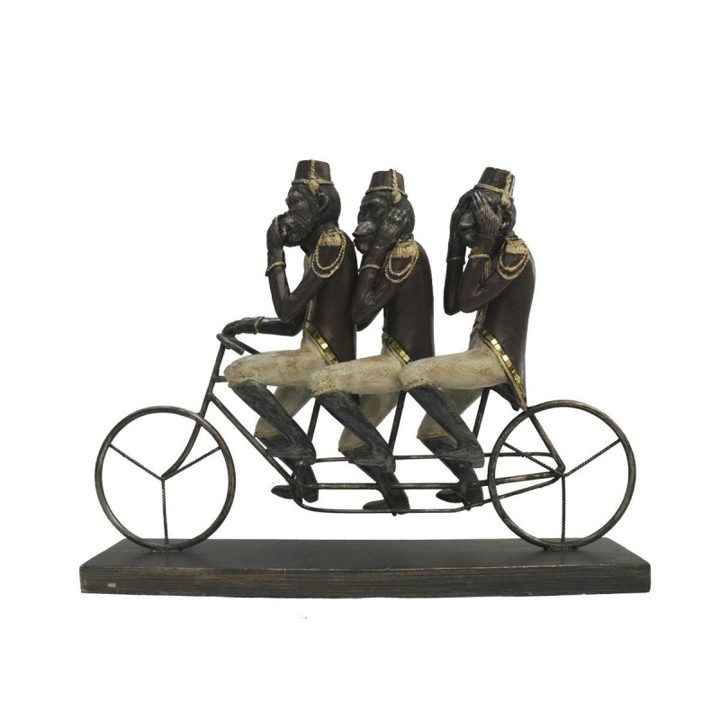 Figurine Décorative DKD Home Decor Singe Tricycle Noir Doré Métal Résine Colonial (40 x 9 x 31 cm) - Acheter à 68,95 € seulement