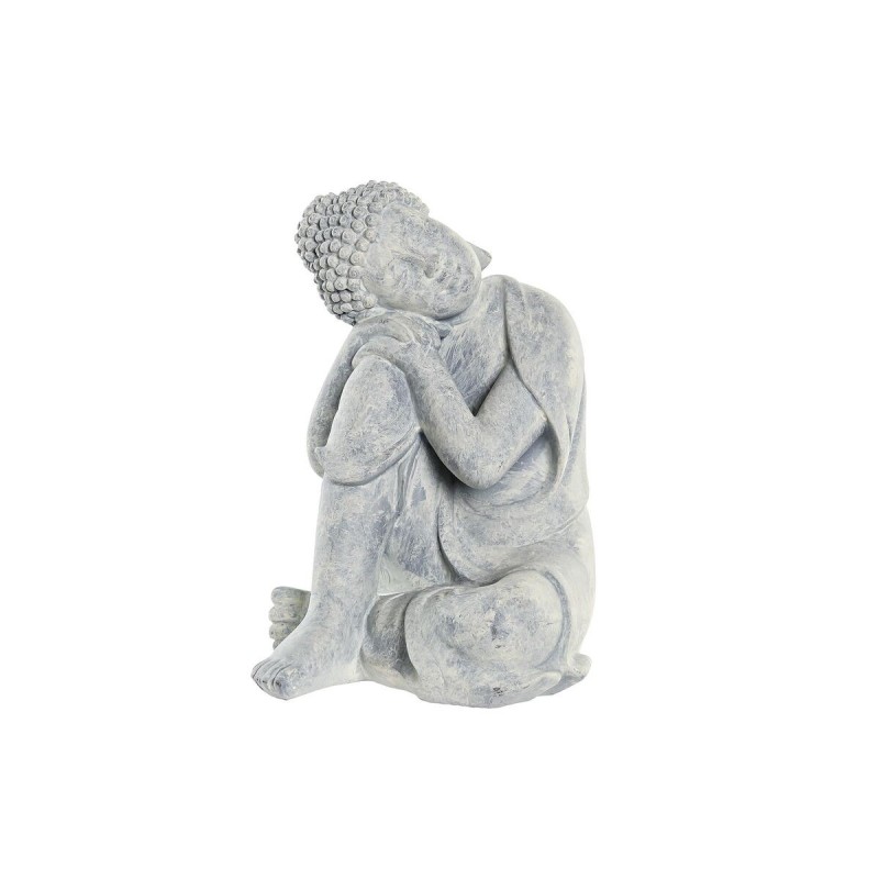 Figurine Décorative DKD Home Decor Buda Résine Gris clair (18 x 14 x 23 cm) - Acheter à 15,49 € seulement chez Collector's Bouti