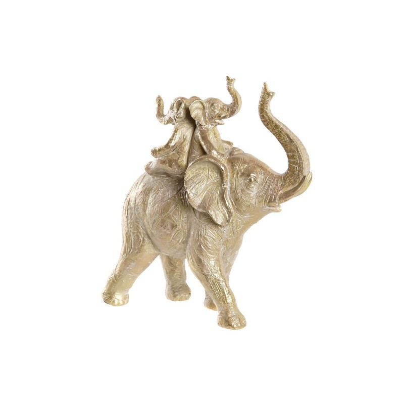 Figurine Décorative DKD Home Decor Eléphant Doré Résine (24 x 10 x 25,5 cm) - Acheter à 21,04 € seulement chez Collector's Bouti