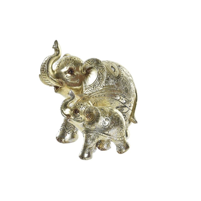 Figurine Décorative DKD Home Decor Eléphant Doré Résine (17 x 11 x 15 cm) - Acheter à 18,05 € seulement chez Collector's Boutiqu