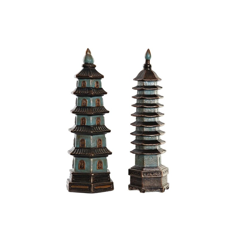 Figurine Décorative DKD Home Decor Turquoise Résine (15 x 17 x 50 cm) (2 Unités) - Acheter à 82,44 € seulement chez Collector's 