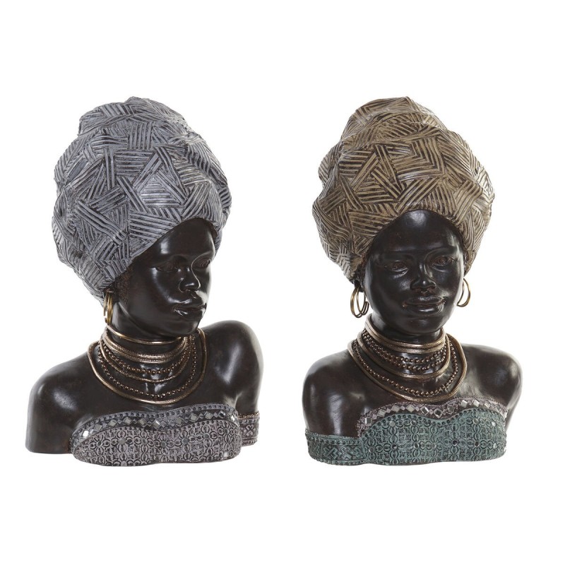 Figurine Décorative DKD Home Decor Résine Colonial Africaine (24 x 18 x 36 cm) (2 Unités) - Acheter à 81,30 € seulement chez Col