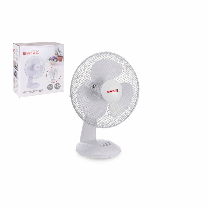 Ventilateur de Bureau Basic Home Blanc 35 W - Acheter à 25,08 € seulement chez Collector's Boutique