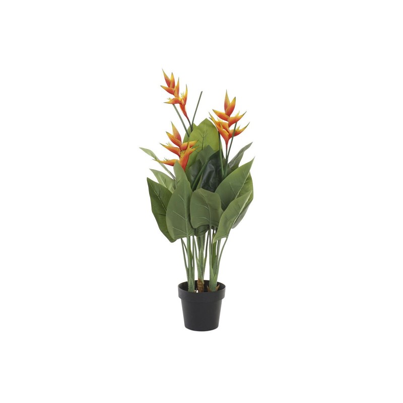 Plante décorative DKD Home Decor Orange Polyester Ciment Vert PP Oiseau de Paradis (70 x 45 x 120 cm) - Acheter à 70,60 € seulem