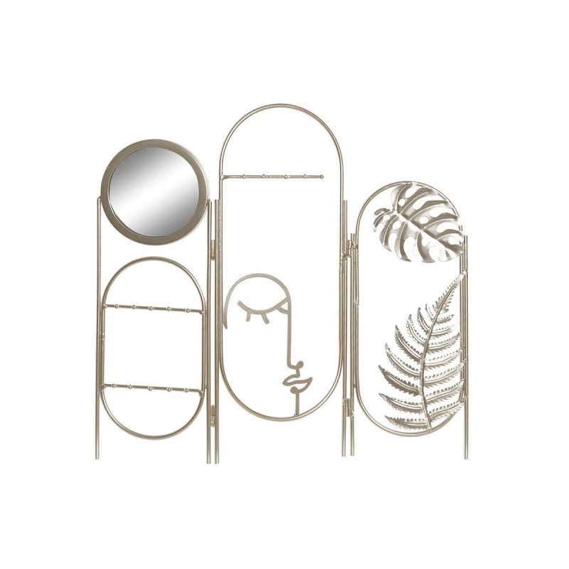 Porte-bijoux DKD Home Decor Miroir Fer Tropical (40 x 2 x 40 cm) - Acheter à 17,32 € seulement chez Collector's Boutique