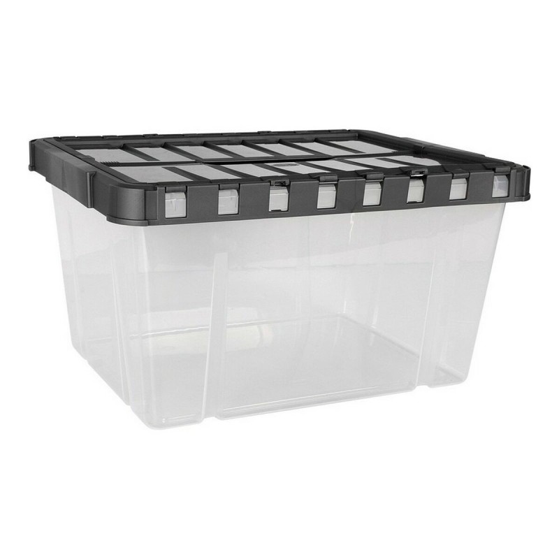 Boîte de rangement avec couvercle Double Transparent Anthracite (29 L) - Acheter à 12,17 € seulement chez Collector's Boutique