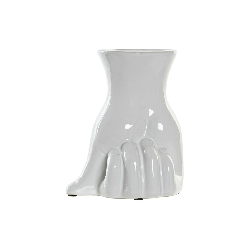 Vase DKD Home Decor Blanc Grès Moderne (17 x 12 x 21 cm) - Acheter à 15,54 € seulement chez Collector's Boutique