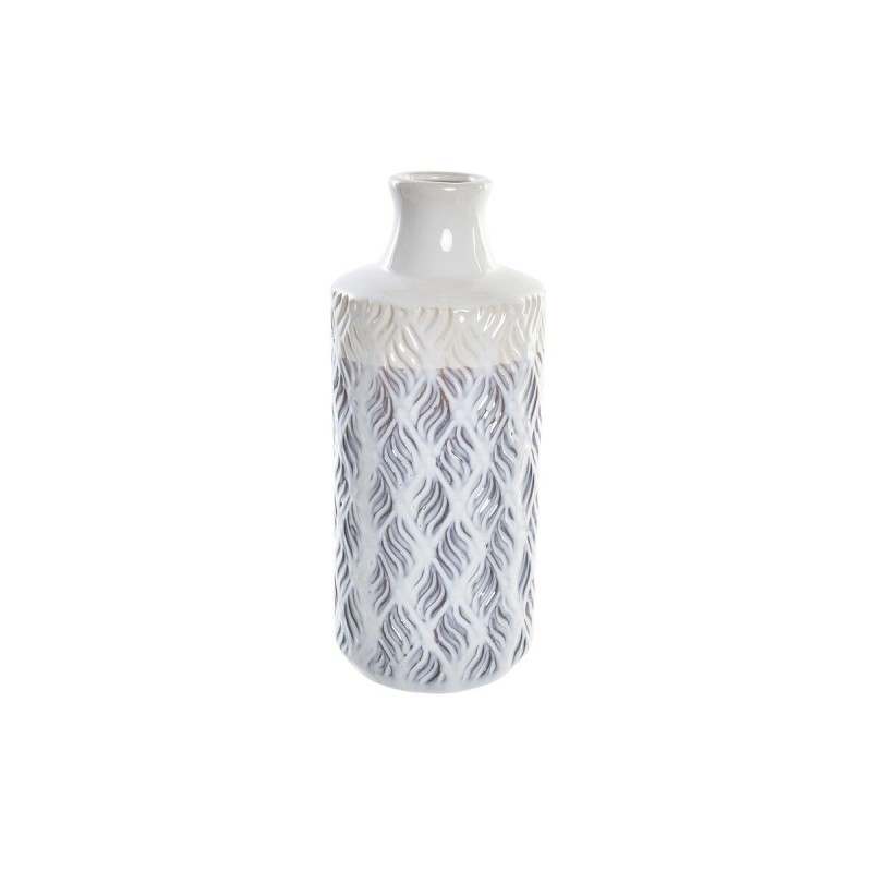 Vase DKD Home Decor Porcelaine Bleu Bicolore méditerranéen (13 x 13 x 31 cm) - Acheter à 15,97 € seulement chez Collector's Bout