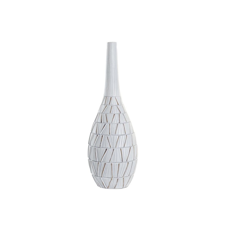 Vase DKD Home Decor Blanc Résine Moderne (18 x 18 x 50 cm) - Acheter à 39,49 € seulement chez Collector's Boutique