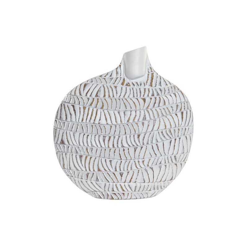 Vase DKD Home Decor Blanc Résine Moderne (27 x 11 x 31 cm) - Acheter à 26,38 € seulement chez Collector's Boutique