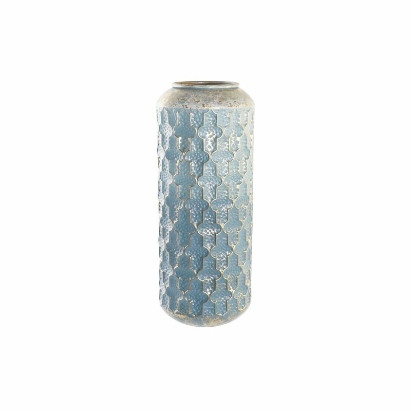 Vase DKD Home Decor Usé Bleu Métal Arabe (25 x 25 x 66 cm) - Acheter à 61,56 € seulement chez Collector's Boutique