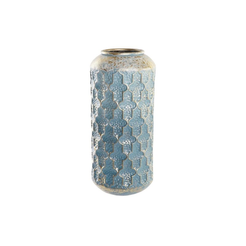 Vase DKD Home Decor Bleu Doré Métal Arabe (23 x 23 x 52 cm) - Acheter à 46,75 € seulement chez Collector's Boutique