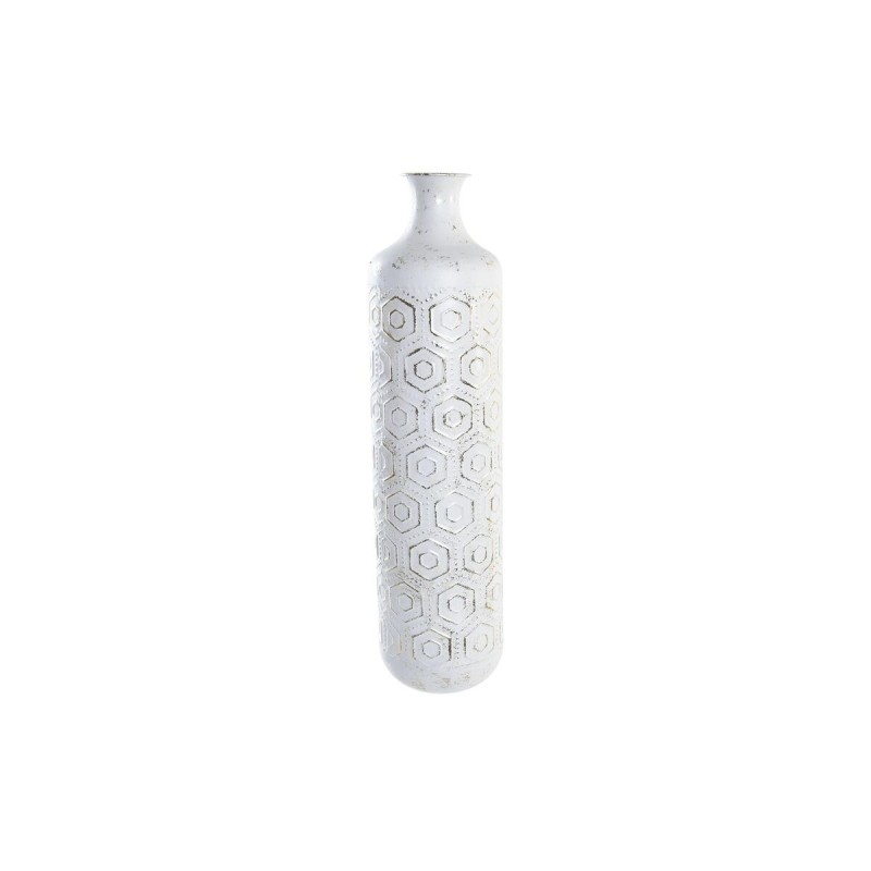 Vase DKD Home Decor Doré Métal Blanc Oriental (17 x 17 x 66 cm) - Acheter à 39,34 € seulement chez Collector's Boutique