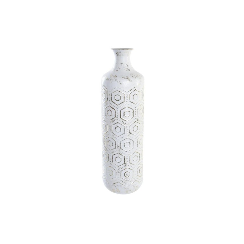 Vase DKD Home Decor Doré Métal Blanc Oriental (17 x 17 x 56 cm) - Acheter à 37,68 € seulement chez Collector's Boutique