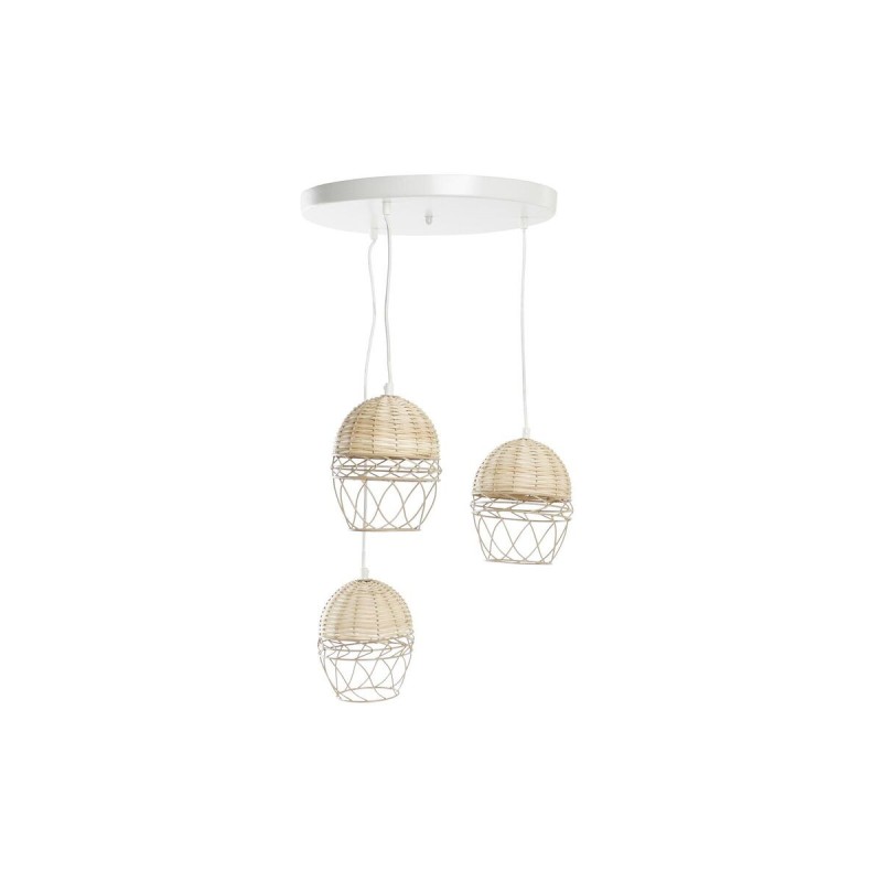 Suspension DKD Home Decor Blanc Marron Clair 220 V 50 W (38 x 38 x 75 cm) - Acheter à 72,30 € seulement chez Collector's Boutiqu