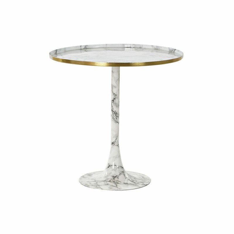 Table d'appoint DKD Home Decor Doré Aluminium Blanc Marbre (51 x 51 x 51 cm) - Acheter à 94,08 € seulement chez Collector's Bout