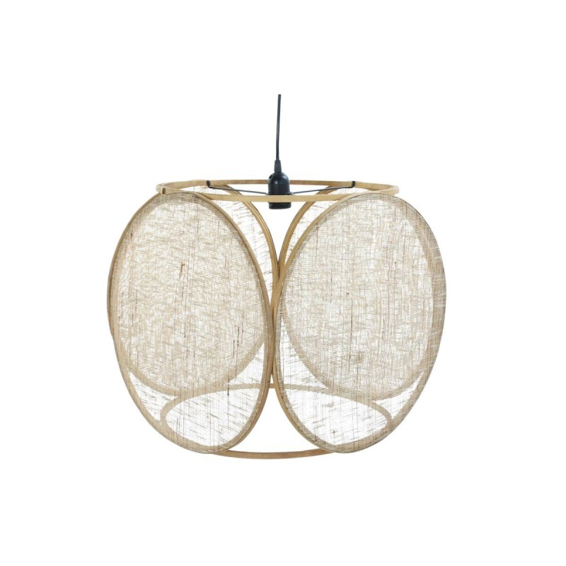 Suspension DKD Home Decor Marron Lin Bambou 50 W (40,5 x 40,5 x 42,5 cm) - Acheter à 71,00 € seulement chez Collector's Boutique