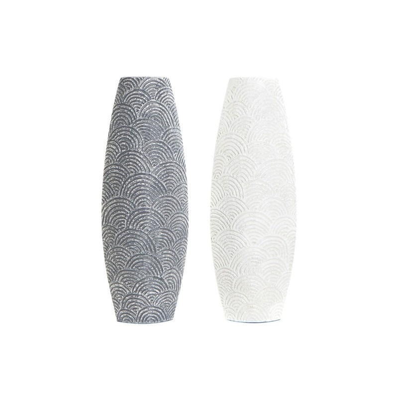 Vase DKD Home Decor Gris Beige Résine Oriental (21 x 8 x 58 cm) (2 Unités) - Acheter à 64,13 € seulement chez Collector's Boutiq