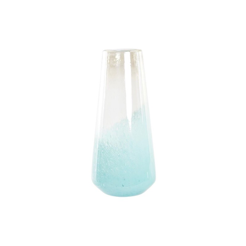 Vase DKD Home Decor Verre Bleu méditerranéen (20 x 20 x 46 cm) - Acheter à 58,06 € seulement chez Collector's Boutique