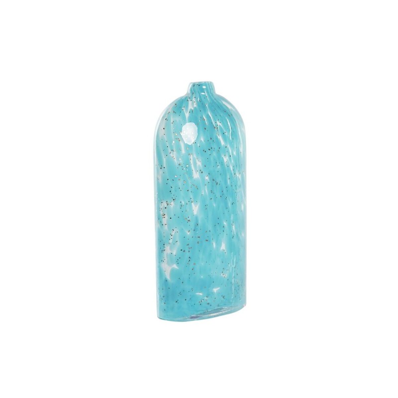 Vase DKD Home Decor Verre Bleu méditerranéen (12,5 x 6,5 x 28 cm) - Acheter à 21,13 € seulement chez Collector's Boutique