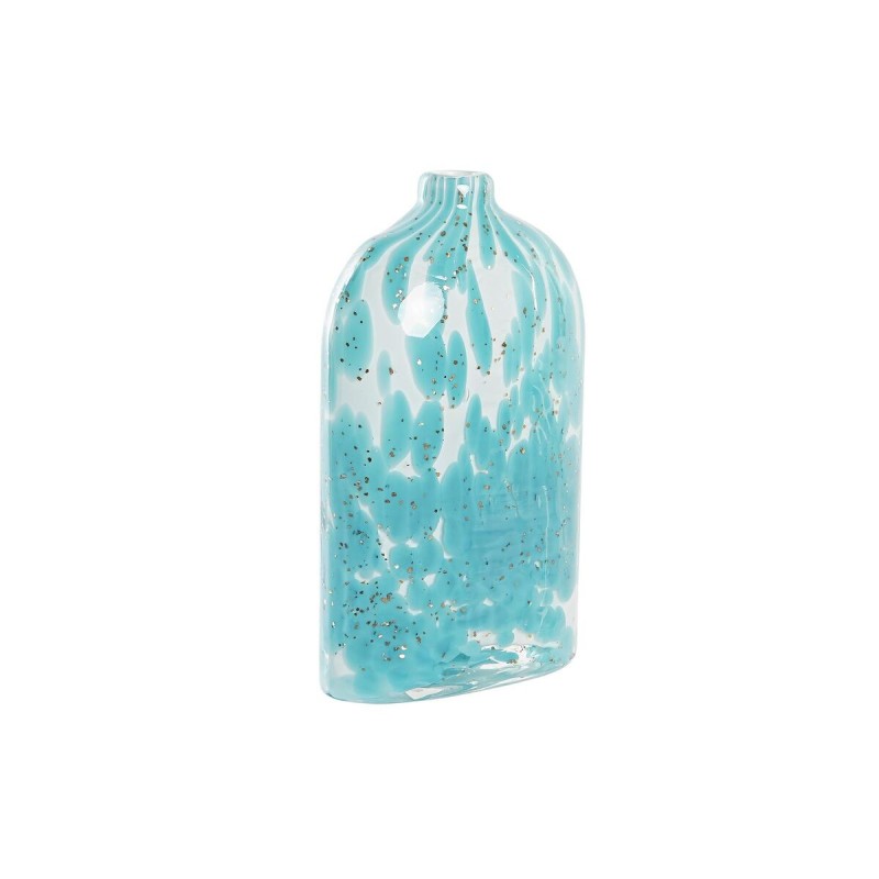 Vase DKD Home Decor Verre Bleu méditerranéen (12 x 7,5 x 21,5 cm) - Acheter à 19,43 € seulement chez Collector's Boutique