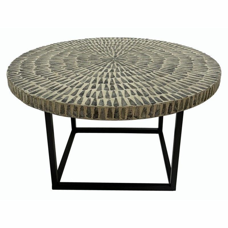 Table d'appoint DKD Home Decor Nacre noire Fer Moderne (60 x 60 x 40 cm) - Acheter à 110,48 € seulement chez Collector's Boutiqu