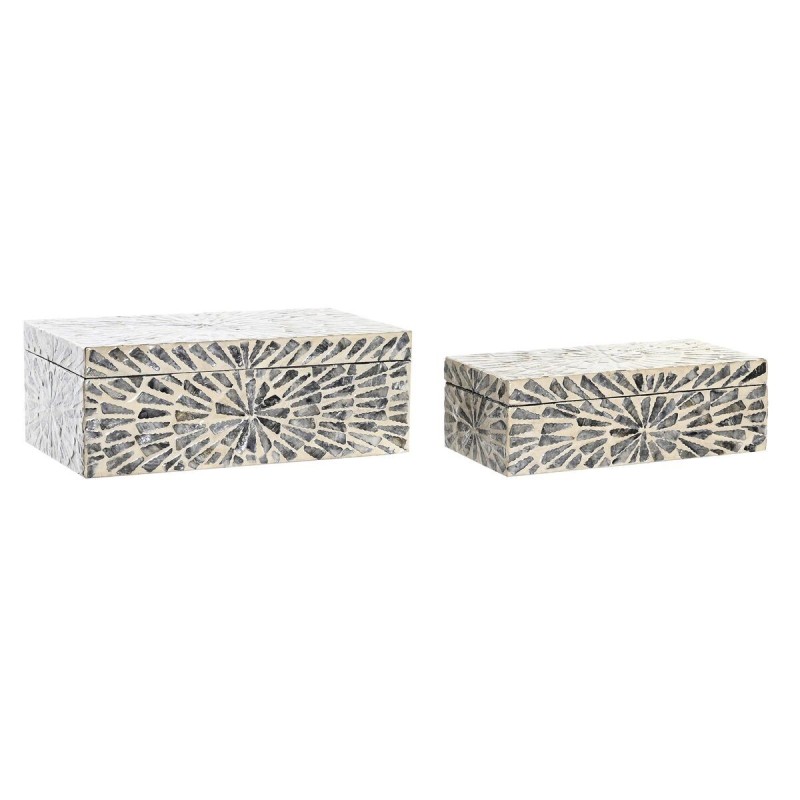 Boîte à bijoux DKD Home Decor Nacre noire Moderne (36 x 20 x 13 cm) - Acheter à 54,47 € seulement chez Collector's Boutique