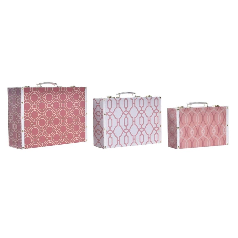 Set de boîtes décoratives DKD Home Decor Toile Bois (40 x 31 x 15 cm) - Acheter à 61,46 € seulement chez Collector's Boutique