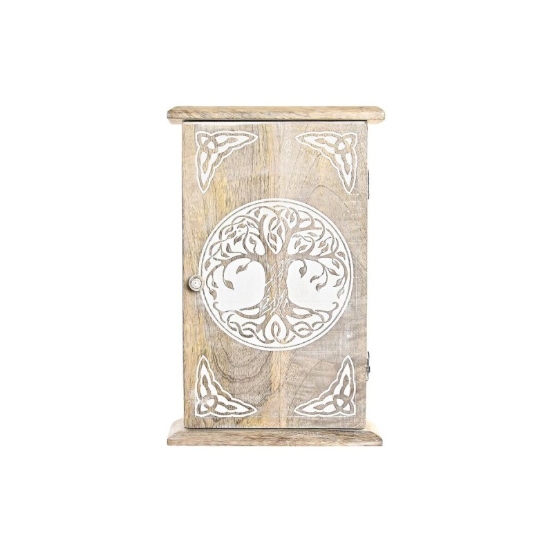 Armoire à clés DKD Home Decor Marron Blanc Bois de manguier (18 x 7,5 x 28 cm) - Acheter à 16,34 € seulement chez Collector's Bo