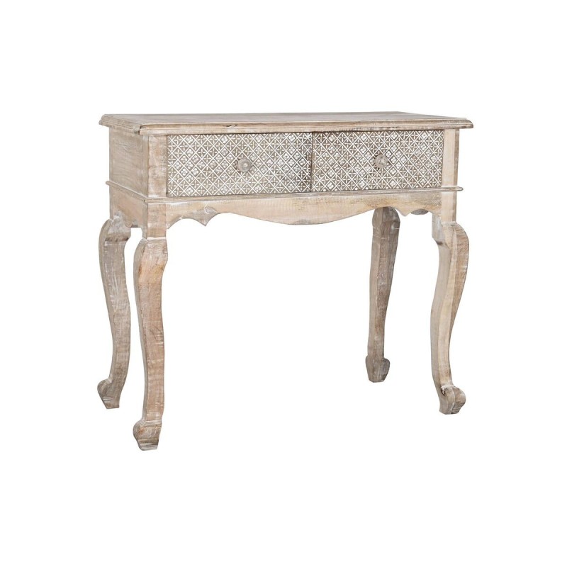 Console DKD Home Decor Naturel Blanc Bois de manguier (91 x 42 x 81 cm) - Acheter à 242,57 € seulement chez Collector's Boutique