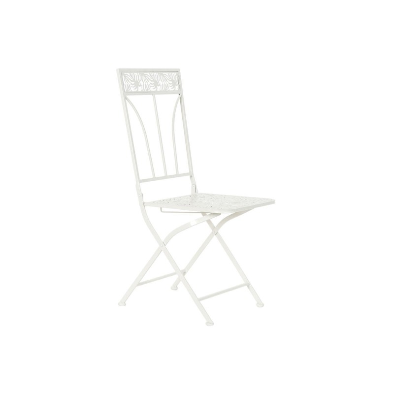 Chaise de jardin DKD Home Decor Métal Blanc (40 x 48 x 93 cm) - Acheter à 51,16 € seulement chez Collector's Boutique