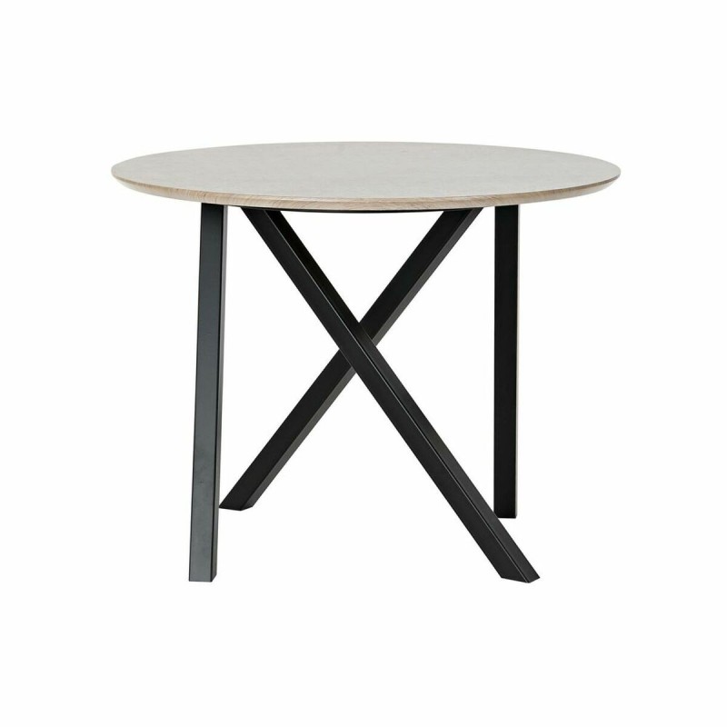 Table d'appoint DKD Home Decor Noir Métal Bois Marron Clair (65 x 65 x 49,5 cm) - Acheter à 156,58 € seulement chez Collector's 