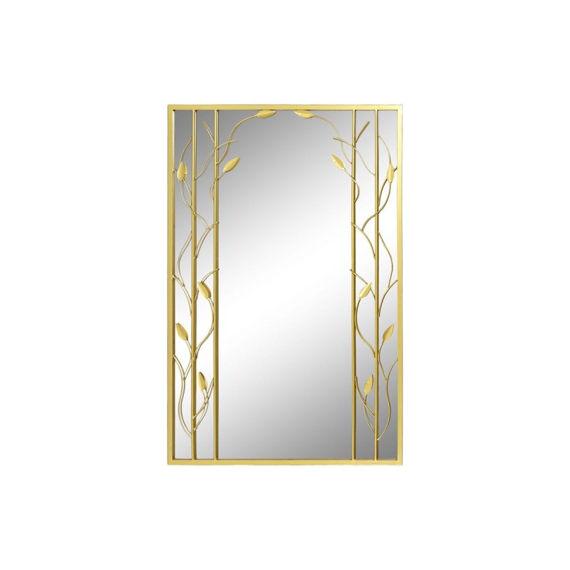 Miroir mural DKD Home Decor Miroir Doré Métal Feuille d'une plante (60 x 2 x 90 cm) - Acheter à 64,18 € seulement chez Collector