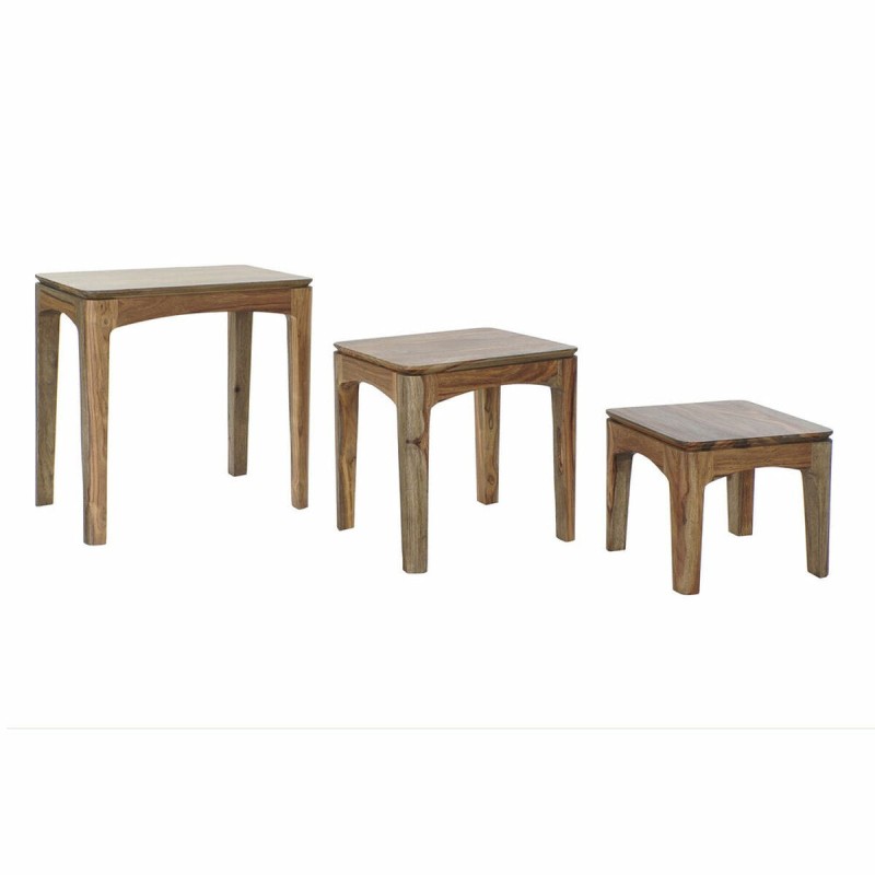 Set de 3 Tables Gigognes DKD Home Decor Naturel Moderne (3 pcs) (45 x 30 x 45 cm) - Acheter à 191,90 € seulement chez Collector'