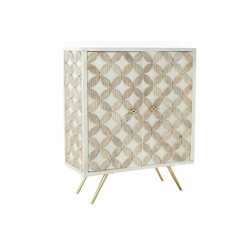 Buffet DKD Home Decor Blanc Doré Laiton Bois de manguier (93 x 41 x 114,5 cm) - Acheter à 531,16 € seulement chez Collector's Bo