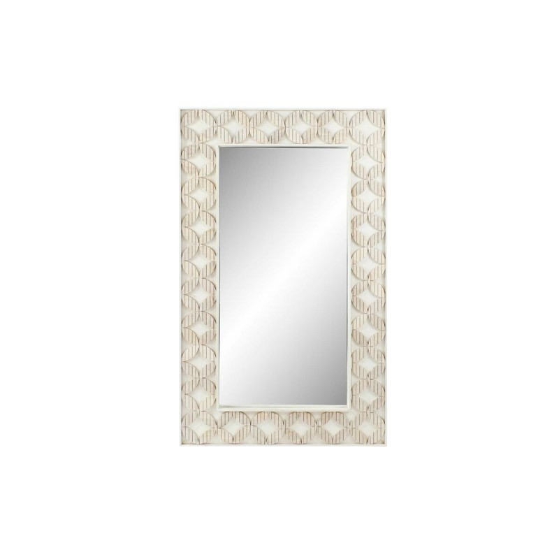 Miroir mural DKD Home Decor Miroir Blanc Bois de manguier Losanges (154 x 4 x 92 cm) - Acheter à 309,31 € seulement chez Collect