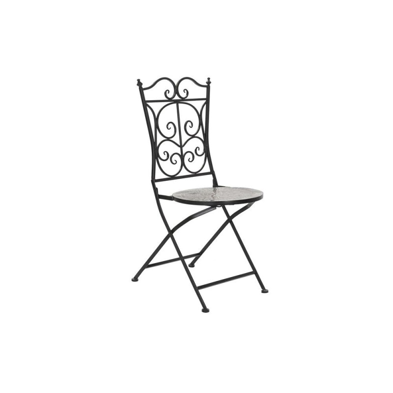 Chaise de jardin DKD Home Decor Noir Céramique Multicouleur Forge (39 x 50 x 93 cm) - Acheter à 63,73 € seulement chez Collector