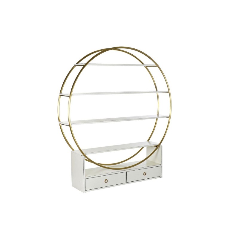 Étagère DKD Home Decor Doré Métal Blanc 4 Etagères Peuplier (160 x 35 x 180 cm) - Acheter à 1 045,22 € seulement chez Collector'