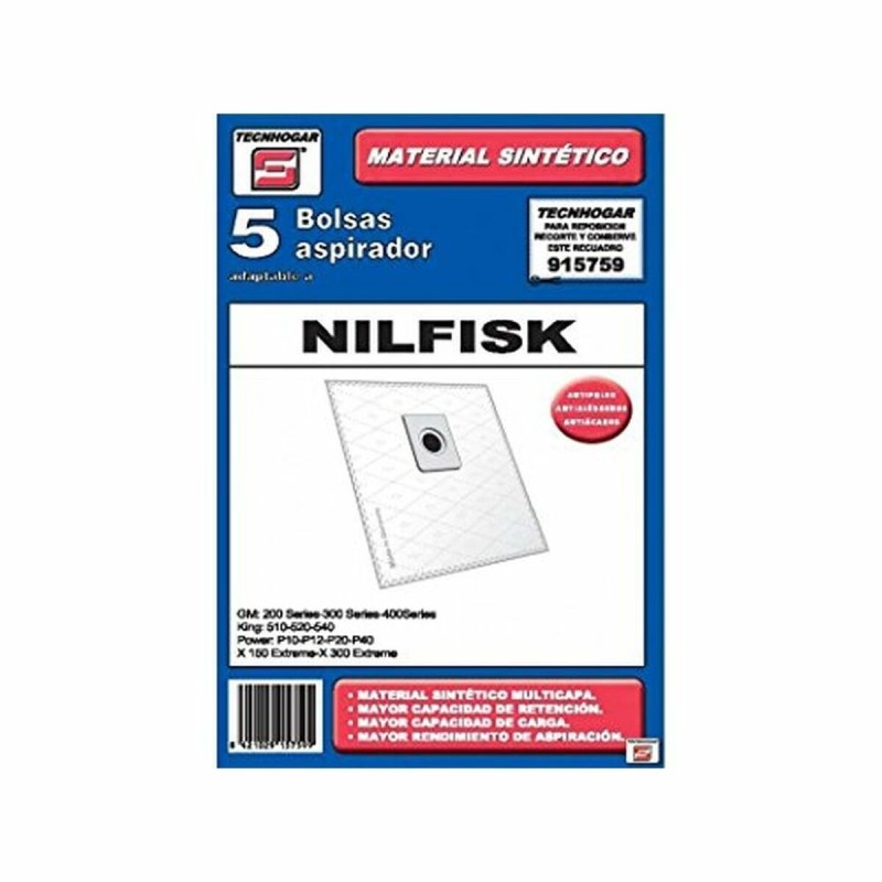 Sac de Rechange pour Aspirateur Tecnhogar NILFISK 915759 - Acheter à 6,23 € seulement chez Collector's Boutique