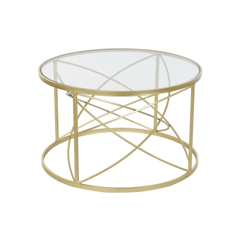 Table d'appoint DKD Home Decor Verre Doré Métal (70 x 70 x 43 cm) - Acheter à 158,51 € seulement chez Collector's Boutique