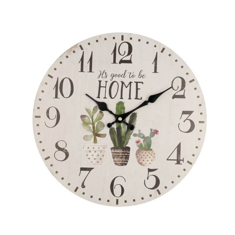 Horloge Murale Quid Cactus Bois (34 cm) - Acheter à 11,58 € seulement chez Collector's Boutique