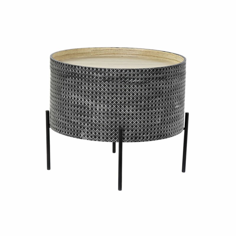 Table d'appoint DKD Home Decor Argenté Noir Métal MDF (45 x 45 x 39 cm) - Acheter à 61,62 € seulement chez Collector's Boutique