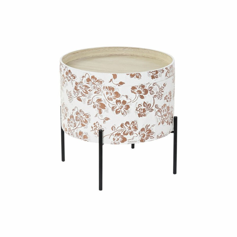 Table d'appoint DKD Home Decor Noir Métal MDF Blanc (38 x 38 x 39 cm) - Acheter à 51,95 € seulement chez Collector's Boutique