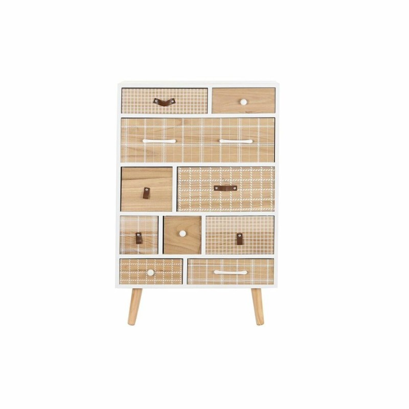 Caisson à Tiroirs DKD Home Decor Naturel Blanc Bois de paulownia (60 x 26 x 94 cm) - Acheter à 192,08 € seulement chez Collector