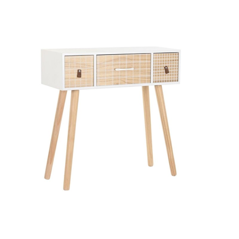 Console DKD Home Decor Naturel Blanc Bois de paulownia (80 x 32 x 80 cm) - Acheter à 114,13 € seulement chez Collector's Boutiqu