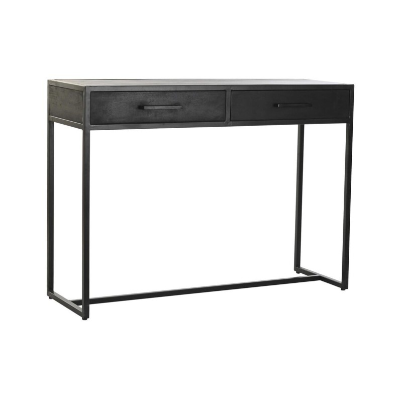 Console DKD Home Decor Noir Métal Bois de manguier (110 x 35 x 80 cm) - Acheter à 248,80 € seulement chez Collector's Boutique