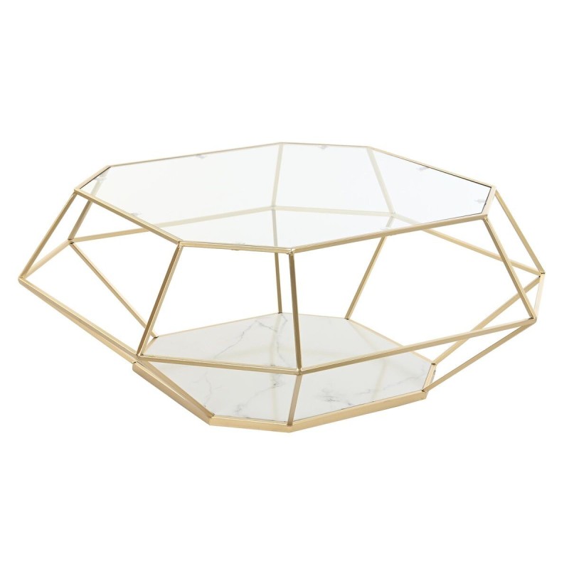 Table d'appoint DKD Home Decor Verre Métal (100 x 100 x 41 cm) - Acheter à 220,16 € seulement chez Collector's Boutique