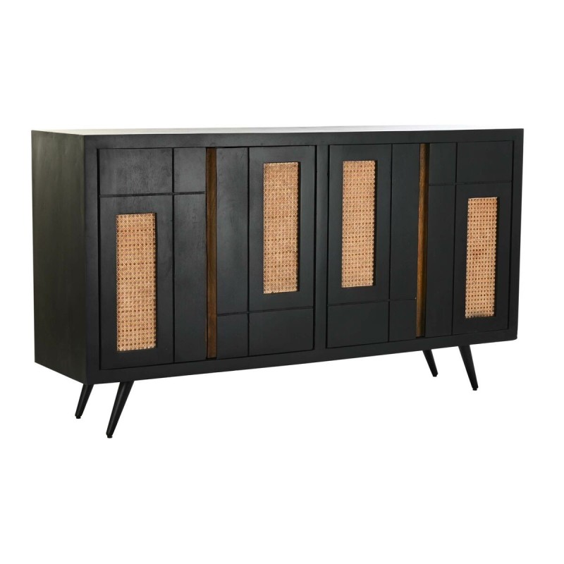 Buffet DKD Home Decor Noir Rotin Bois de manguier (160 x 40 x 90 cm) - Acheter à 849,40 € seulement chez Collector's Boutique