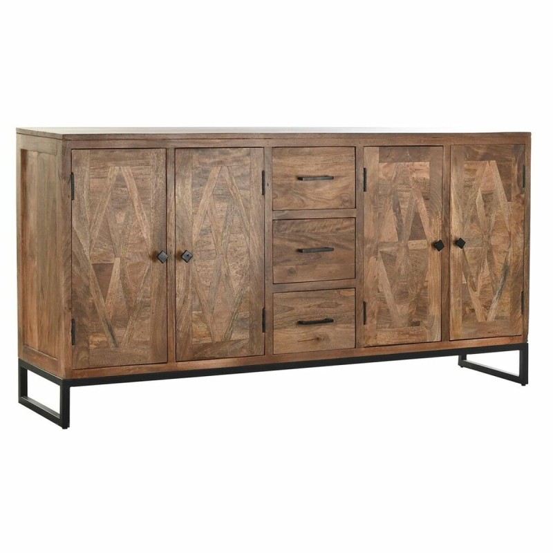 Buffet DKD Home Decor Marron Clair Teck Noir Métal (175 x 40 x 90 cm) - Acheter à 638,24 € seulement chez Collector's Boutique